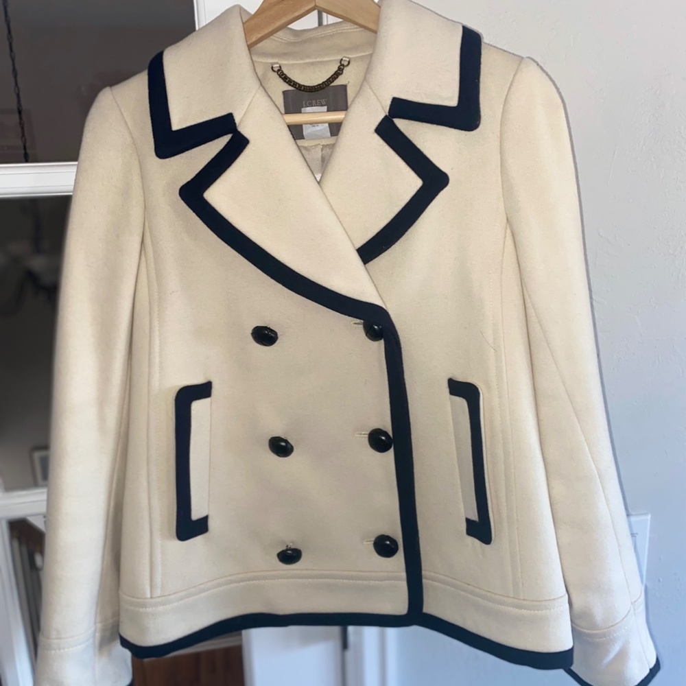 Women's J. Crew Double Breasted Wool Pea Coat